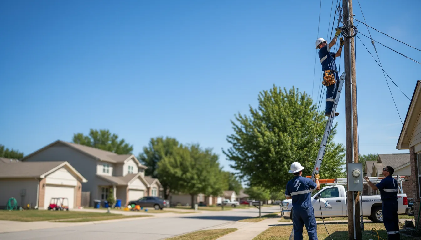 Residential electrician providing installation services in Weston, MO
